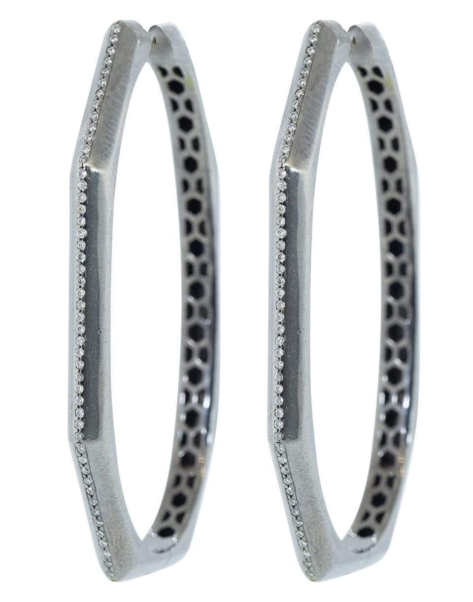 SORELLINA-Otto Black Diamond Hoop Earrings-BLACK