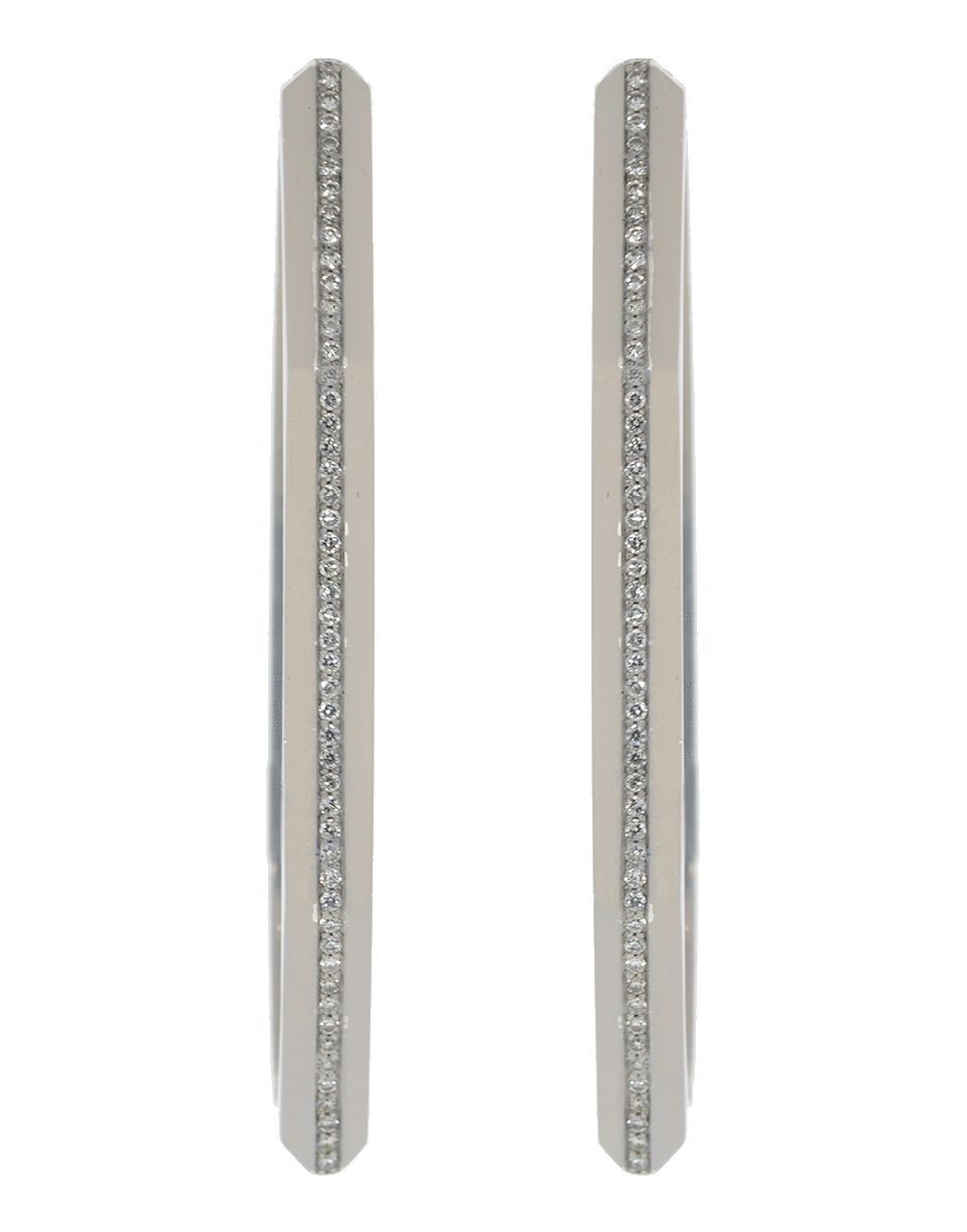 SORELLINA-Otto Diamond Hoop Earrings-GREY