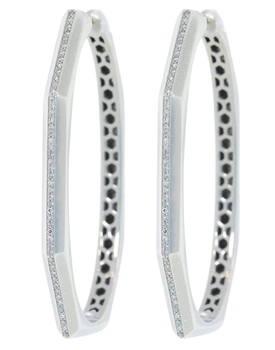 SORELLINA-Otto Diamond Hoop Earrings-GREY
