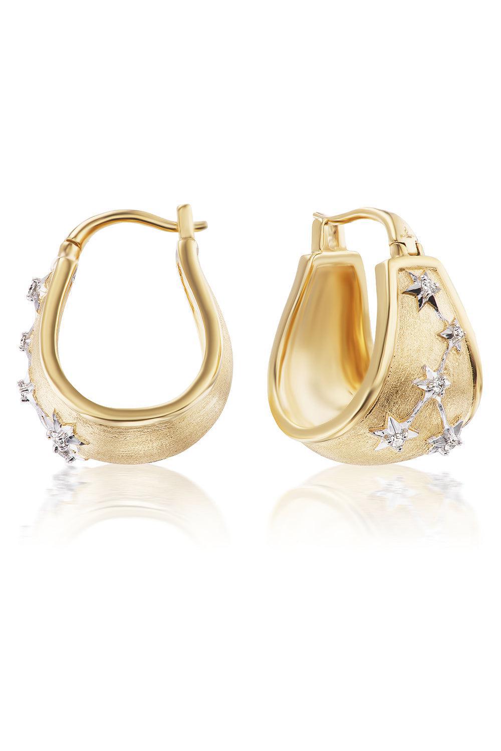 Constellation Huggie Earrings-YELLOW GOLD-JEWELRYFINE JEWELEARRING-SORELLINA