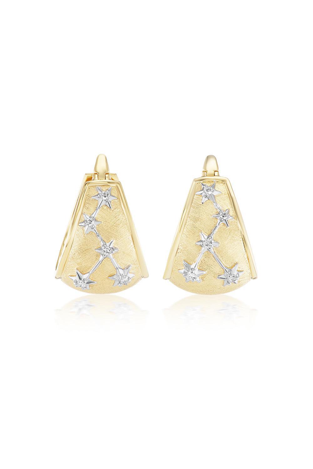 Constellation Huggie Earrings-YELLOW GOLD-JEWELRYFINE JEWELEARRING-SORELLINA
