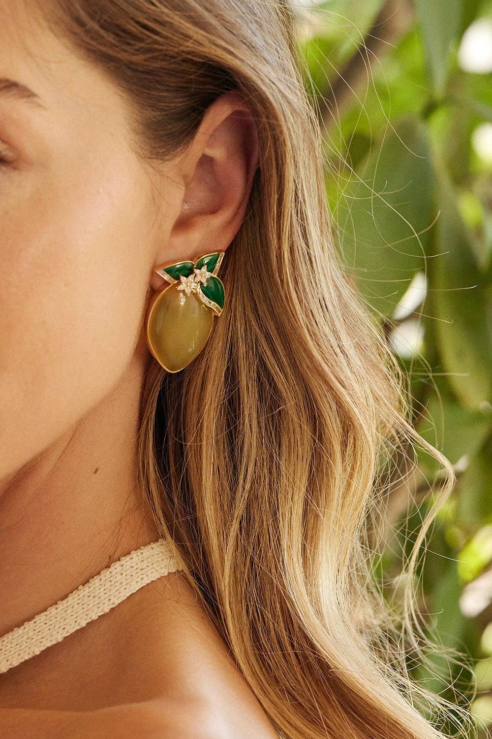 SORELLINA-Limoncello Earrings-YELLOW GOLD
