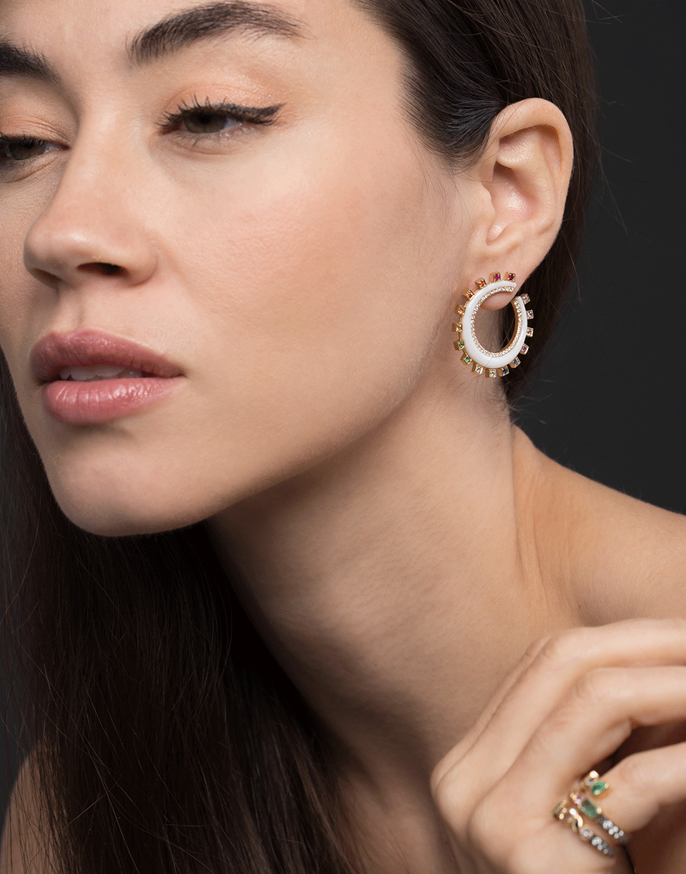 SORELLINA-Monroe Crescent Earrings-YELLOW GOLD