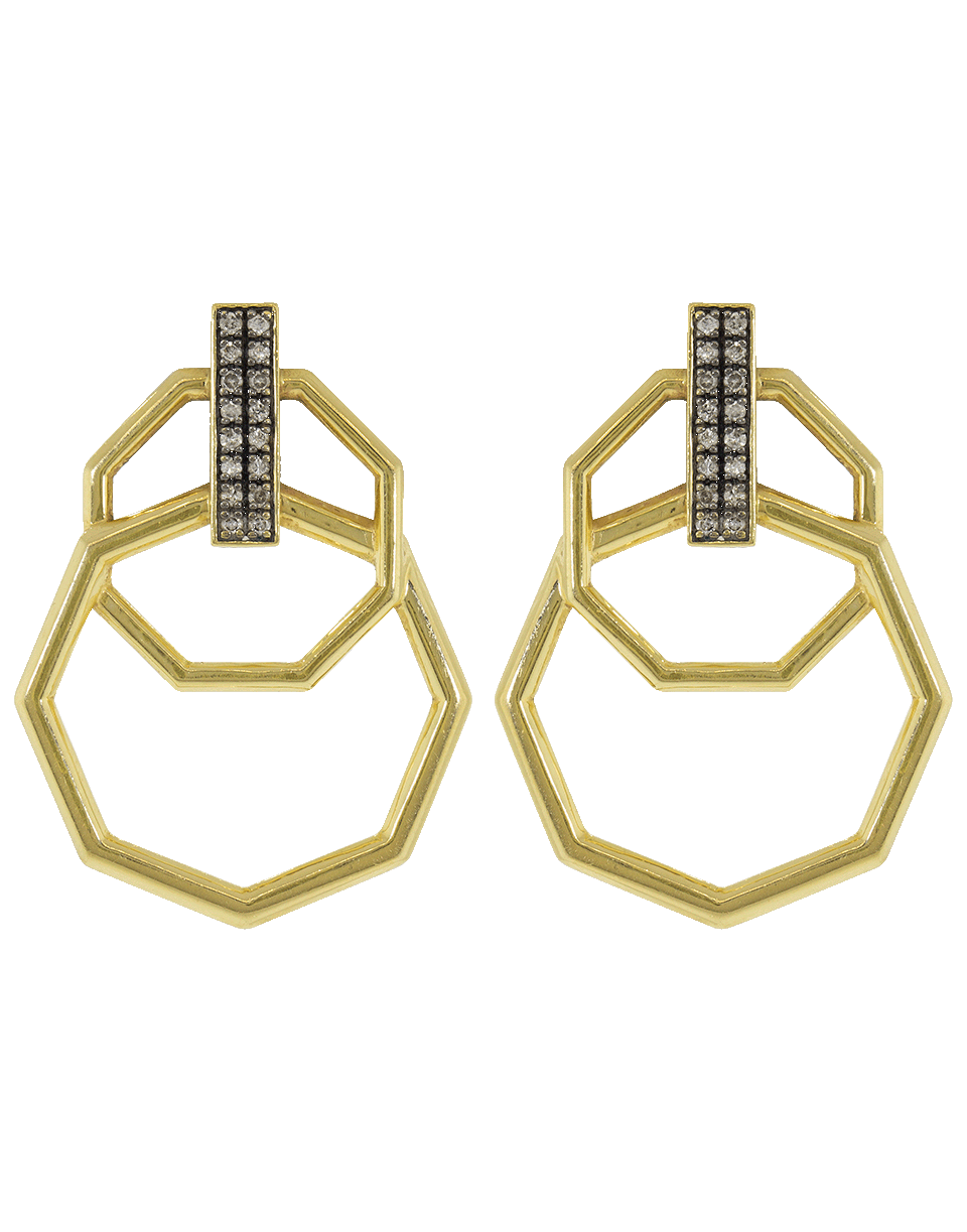 SORELLINA-Otto Motif Earrings-YELLOW GOLD
