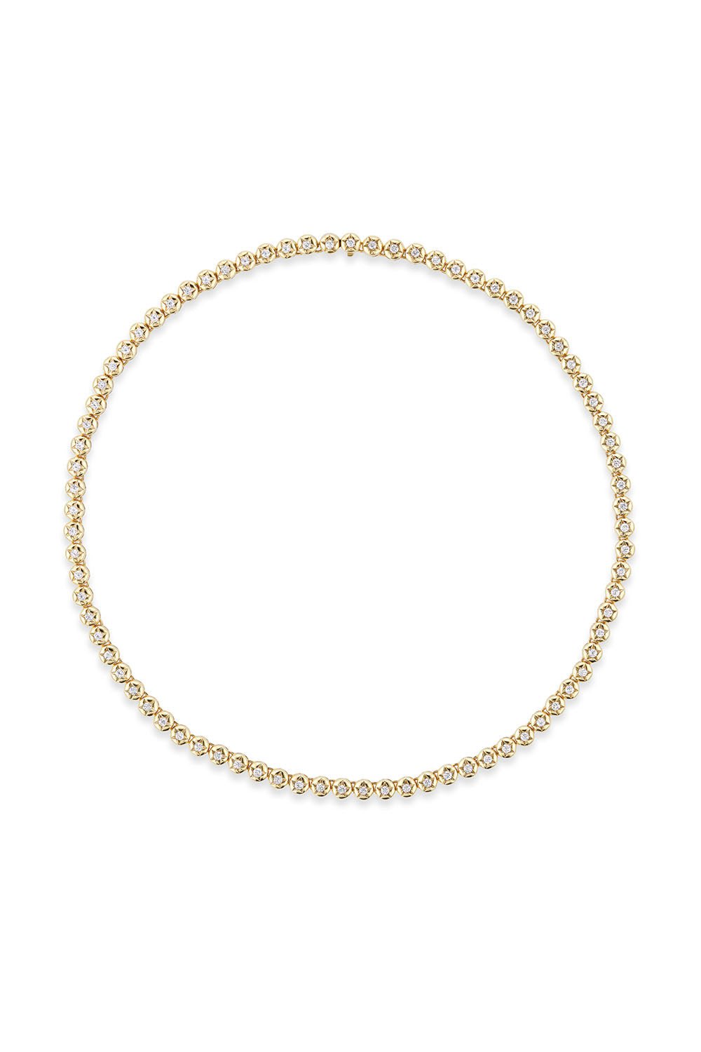 SORELLINA-L'Imperatrice Piccola Tennis Necklace-YELLOW GOLD