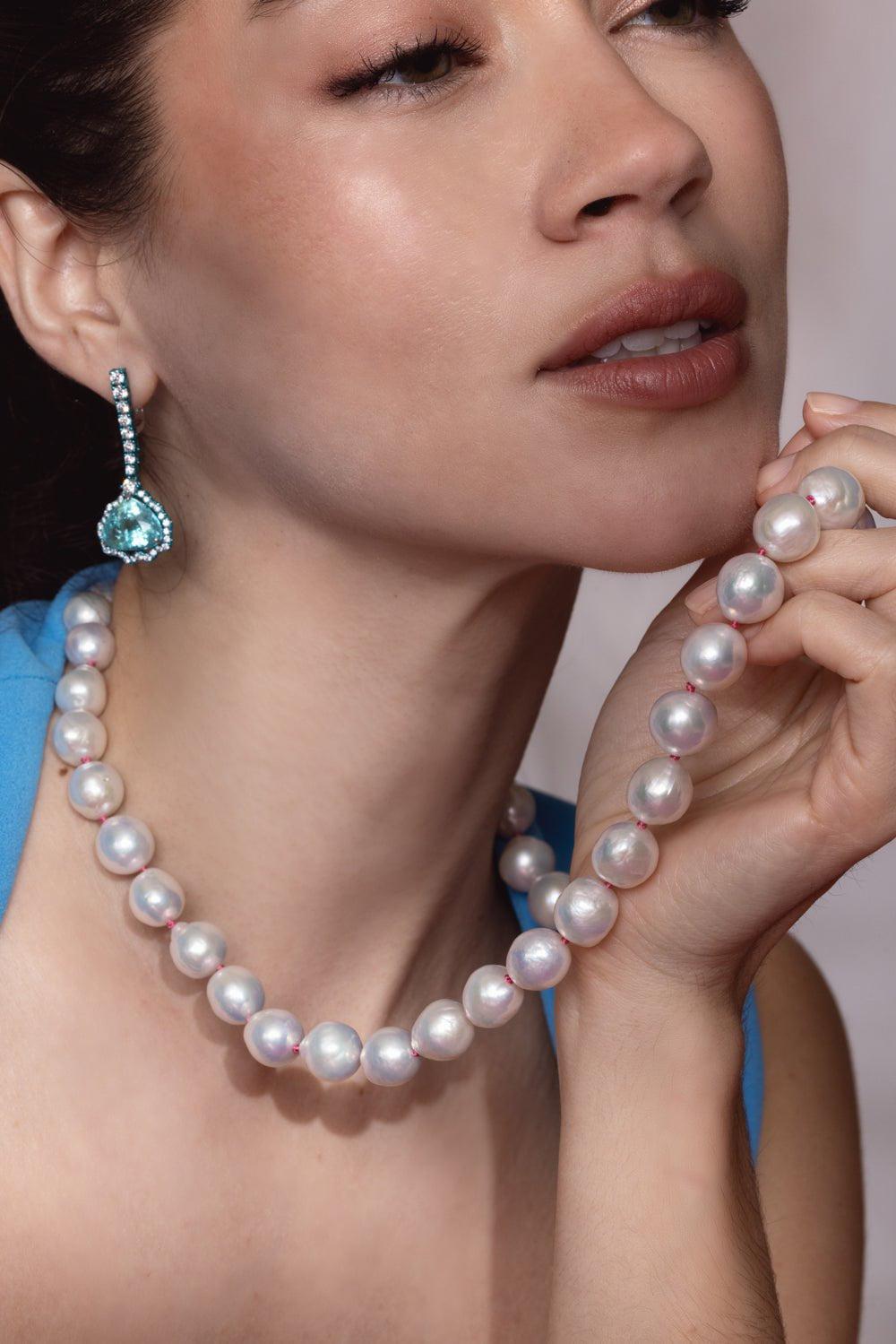 SORELLINA-Marea Pearl Necklace-YELLOW GOLD