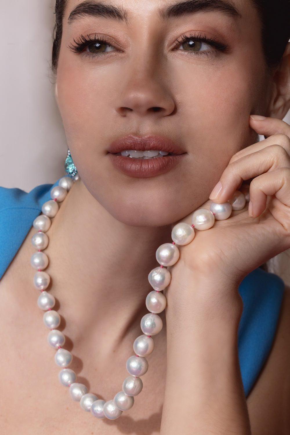 SORELLINA-Marea Pearl Necklace-YELLOW GOLD