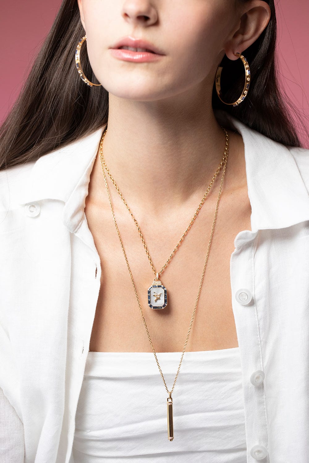 SORELLINA-Locket Key Necklace-YELLOW GOLD