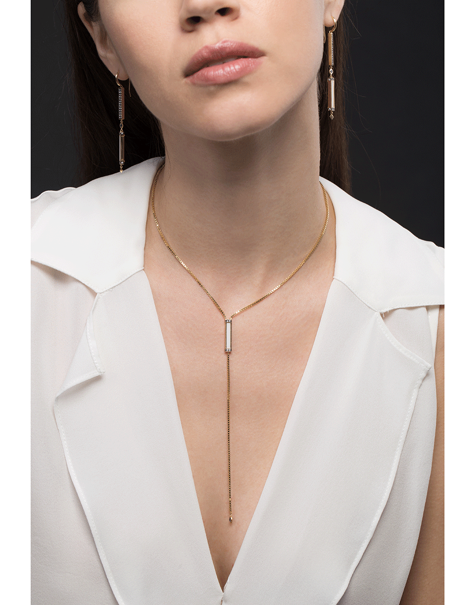 SORELLINA-Otto Lariat Necklace-YELLOW GOLD