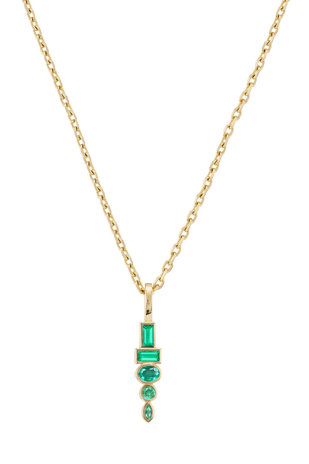 SORELLINA-Totem Pendant Necklace-YELLOW GOLD