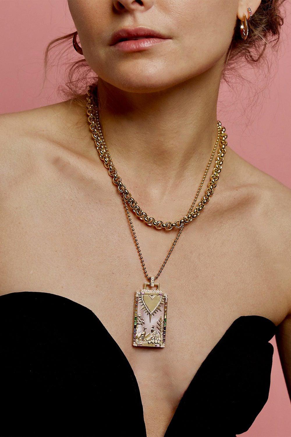 SORELLINA-Gli Amanti Tarot Card Necklace-YELLOW GOLD