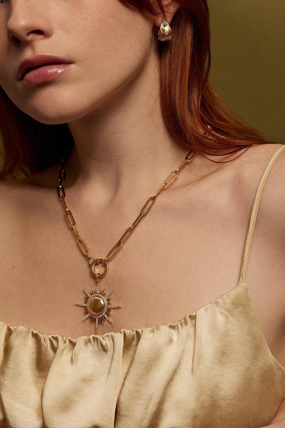 SORELLINA-Il Sole Pendant-YELLOW GOLD