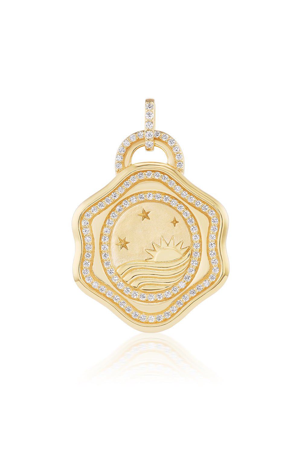 SORELLINA-Mermaid Money Pendant-YELLOW GOLD