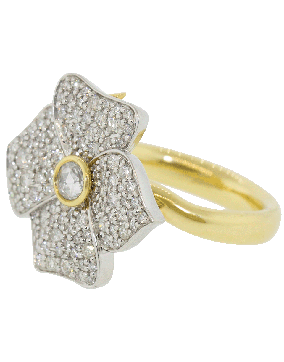 SORELLINA-Hail Storm Diamond Flower Ring-YELLOW GOLD