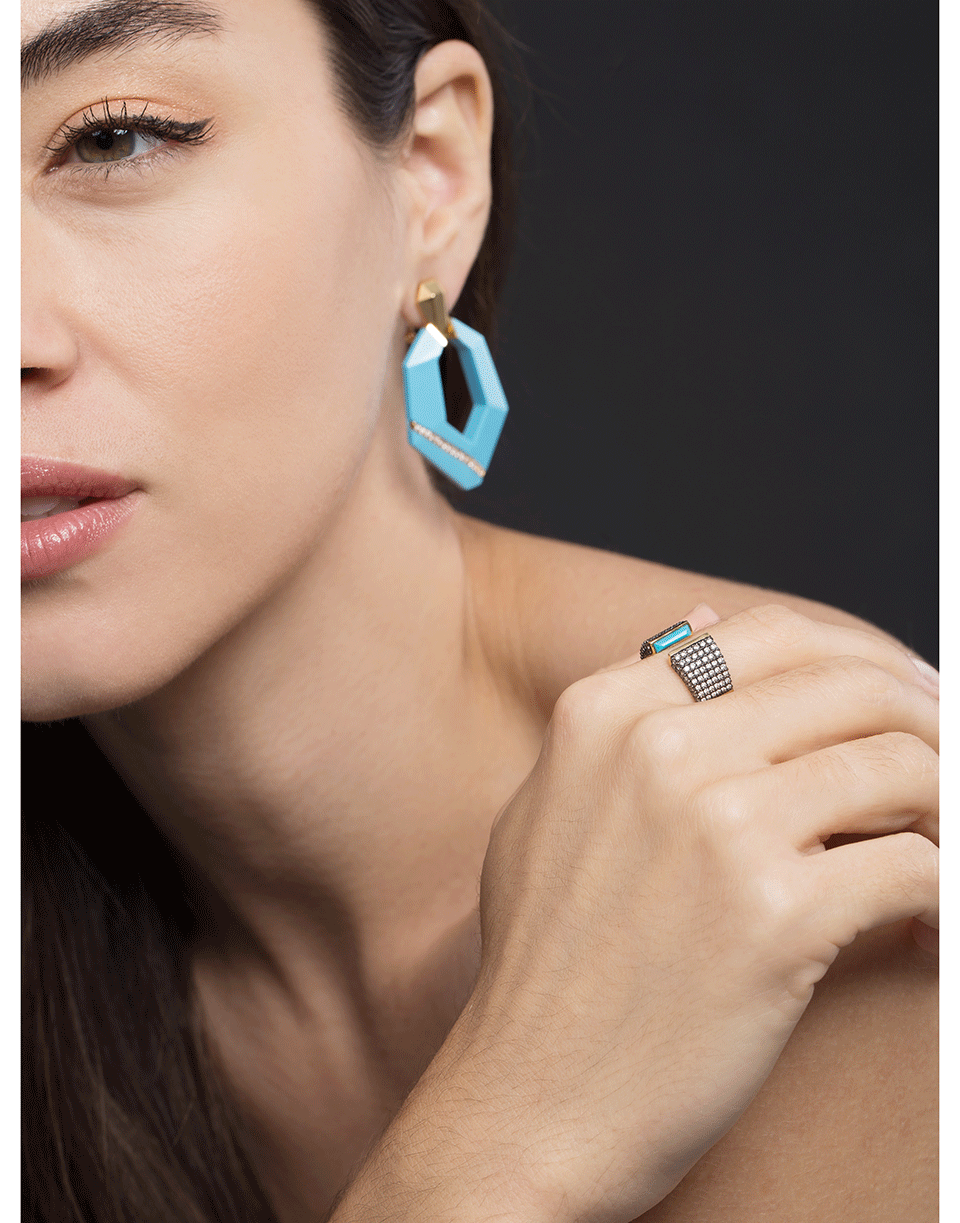 SORELLINA-Pave Open Stack Ring-YELLOW GOLD