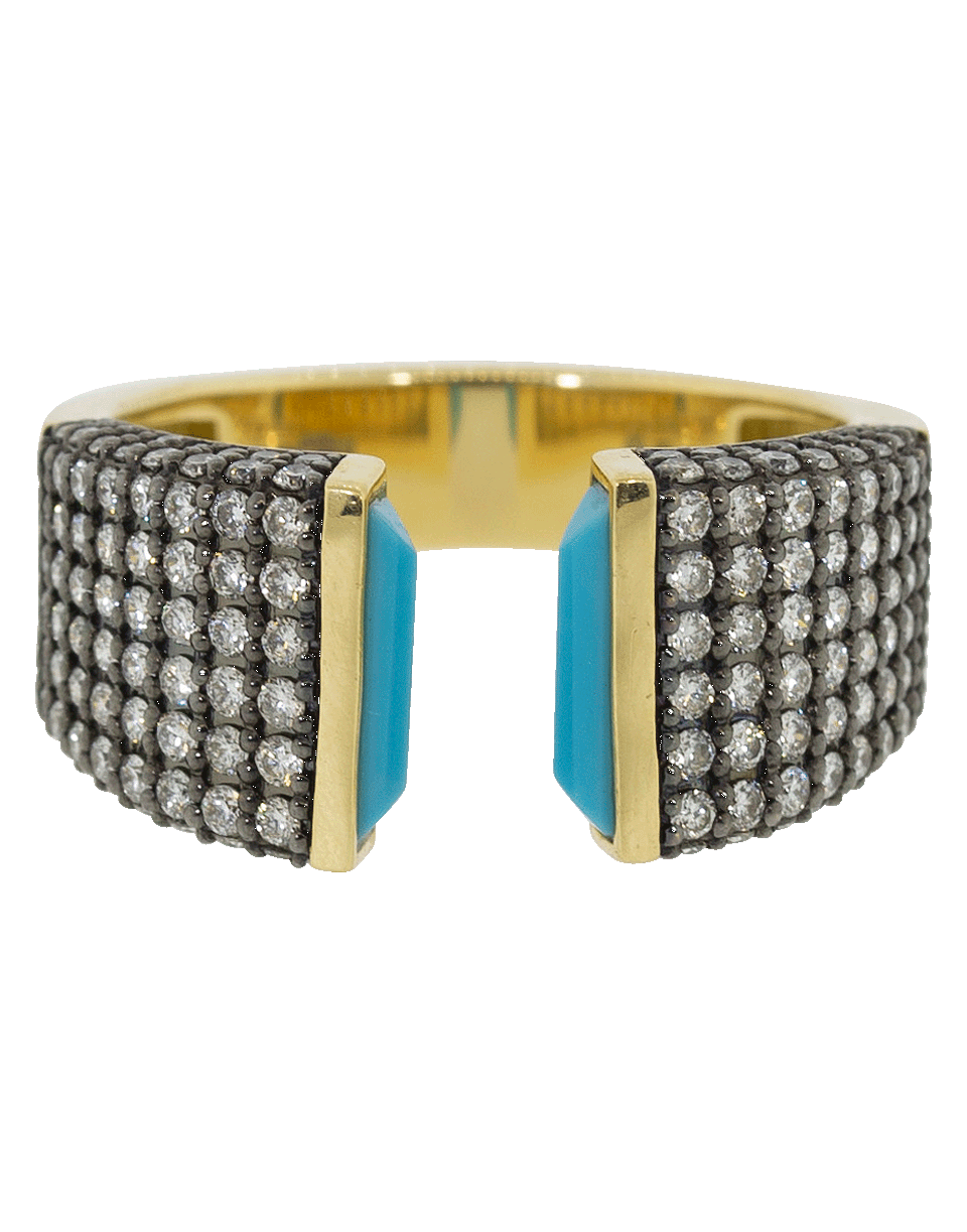 SORELLINA-Pave Open Stack Ring-YELLOW GOLD