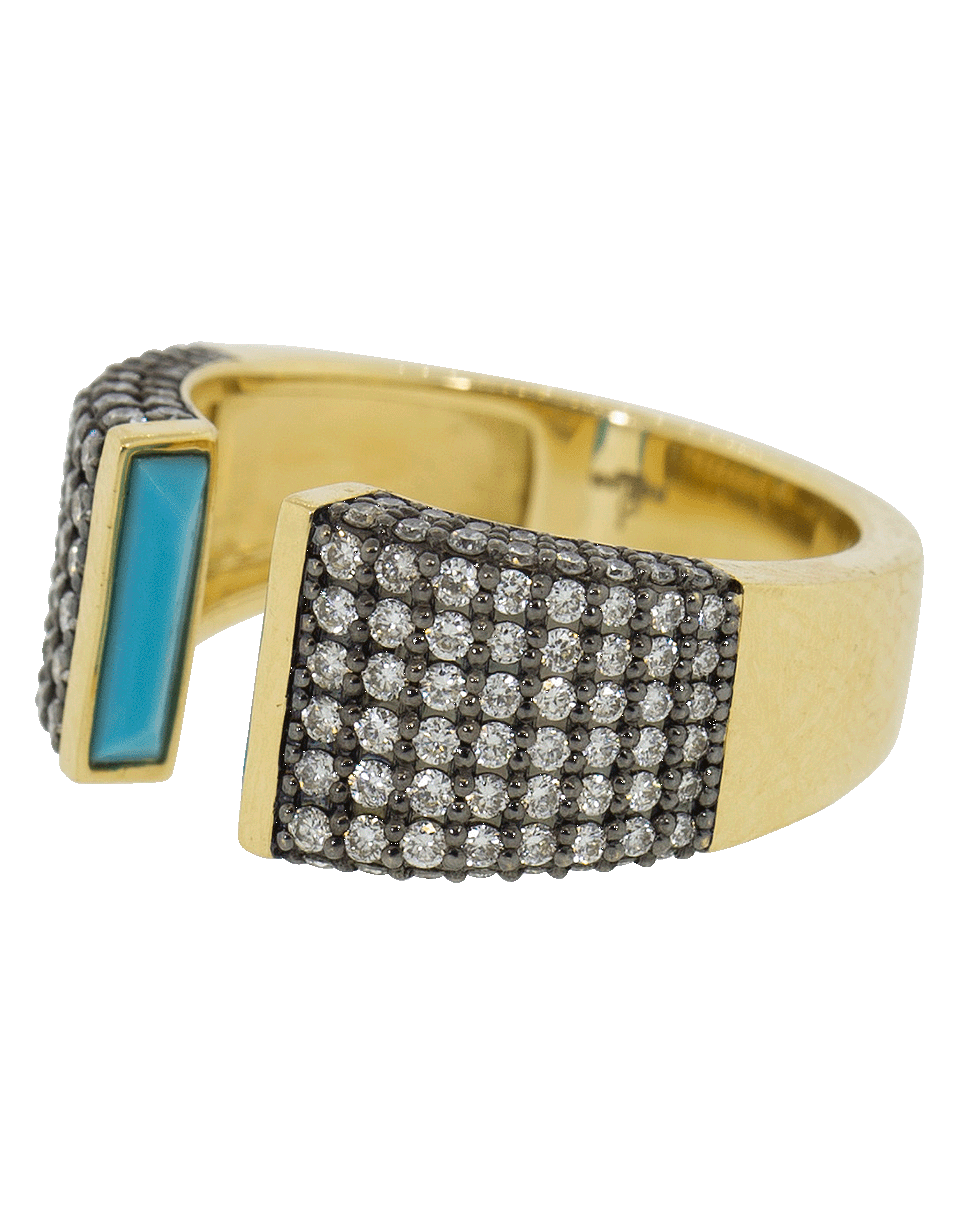 SORELLINA-Pave Open Stack Ring-YELLOW GOLD