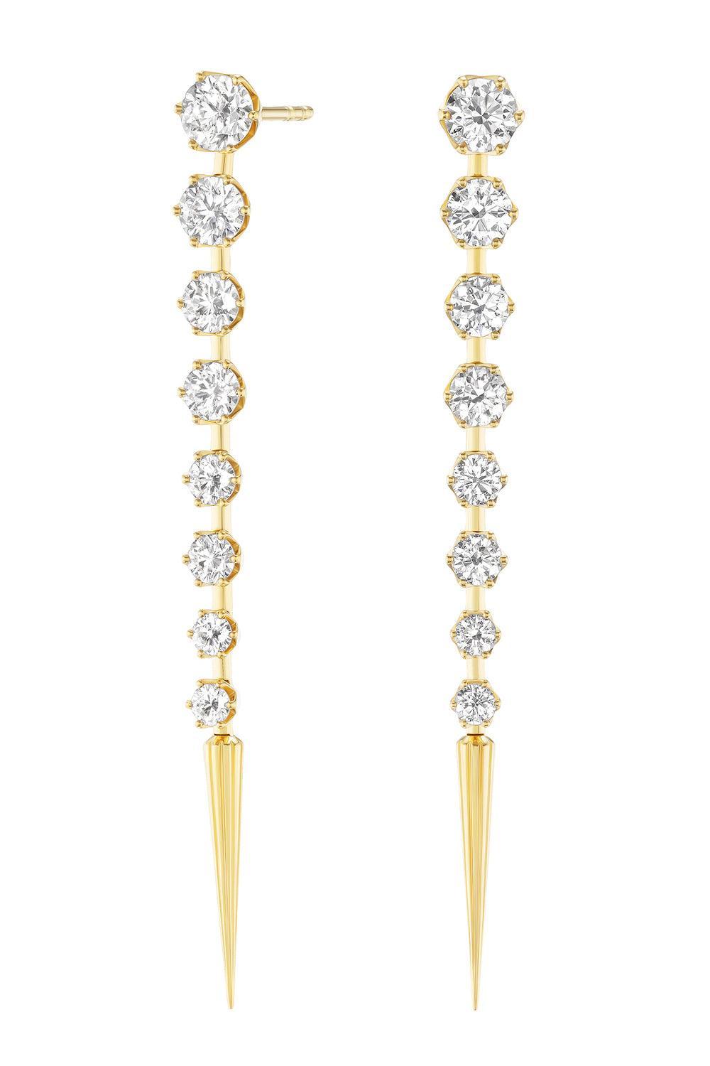  Diamond Large Quill Drop Earrings-YELLOW GOLD-JEWELRYFINE JEWELRING-SORELLINA 