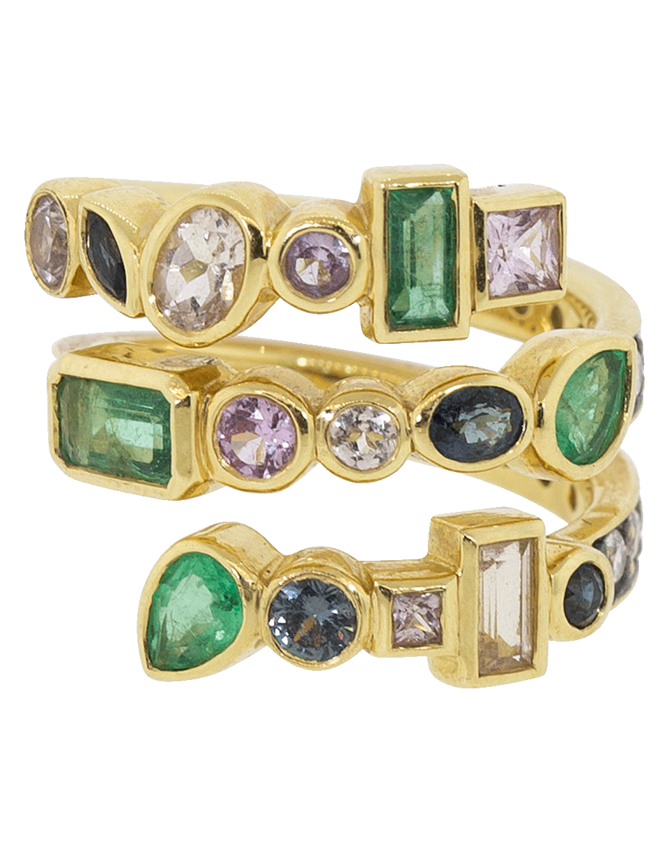 SORELLINA-Multi-Color Coil Ring-YLWGLD