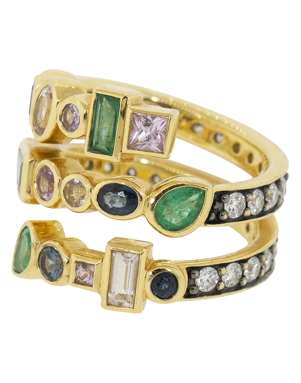 SORELLINA-Multi-Color Coil Ring-YLWGLD