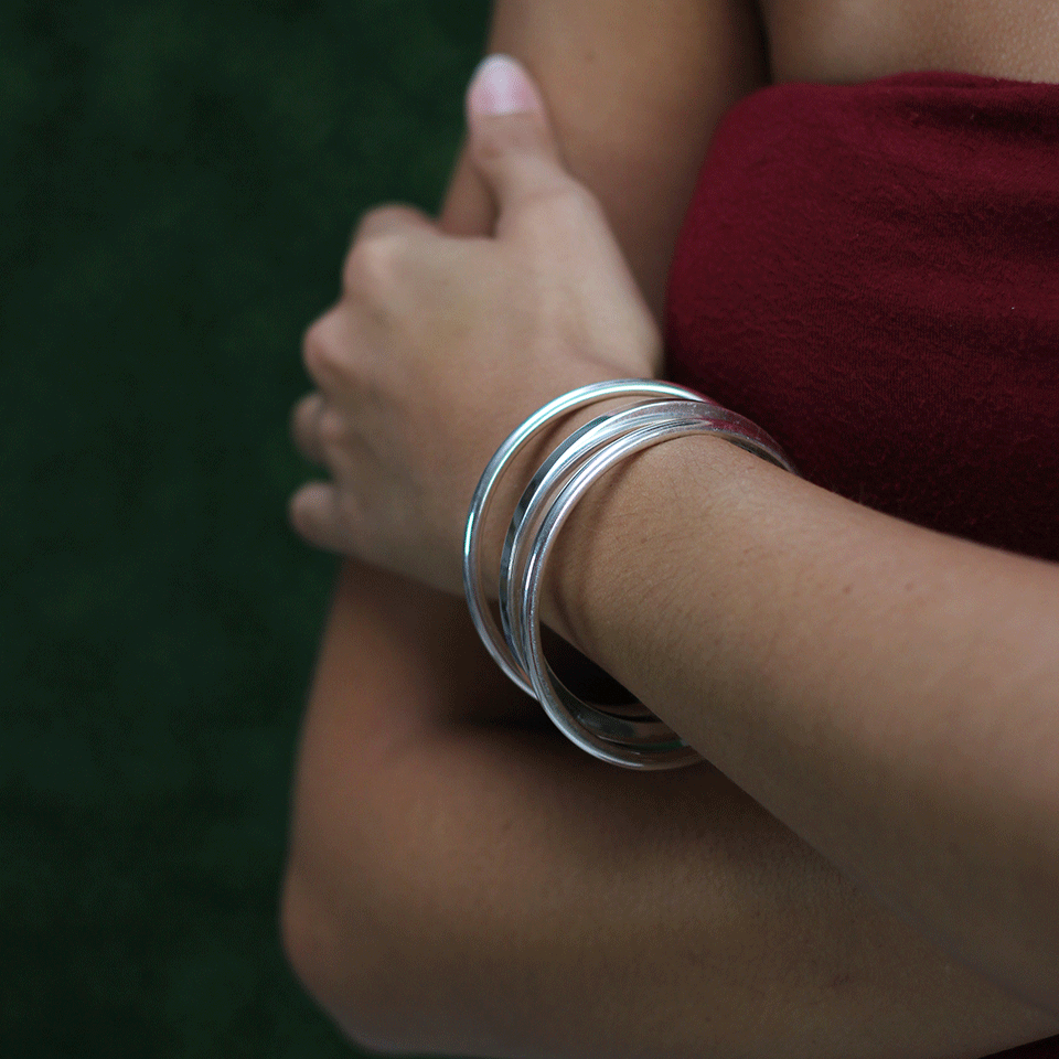 SPINELLI KILCOLLIN-Lucretia Three Link Bangles-SILVER