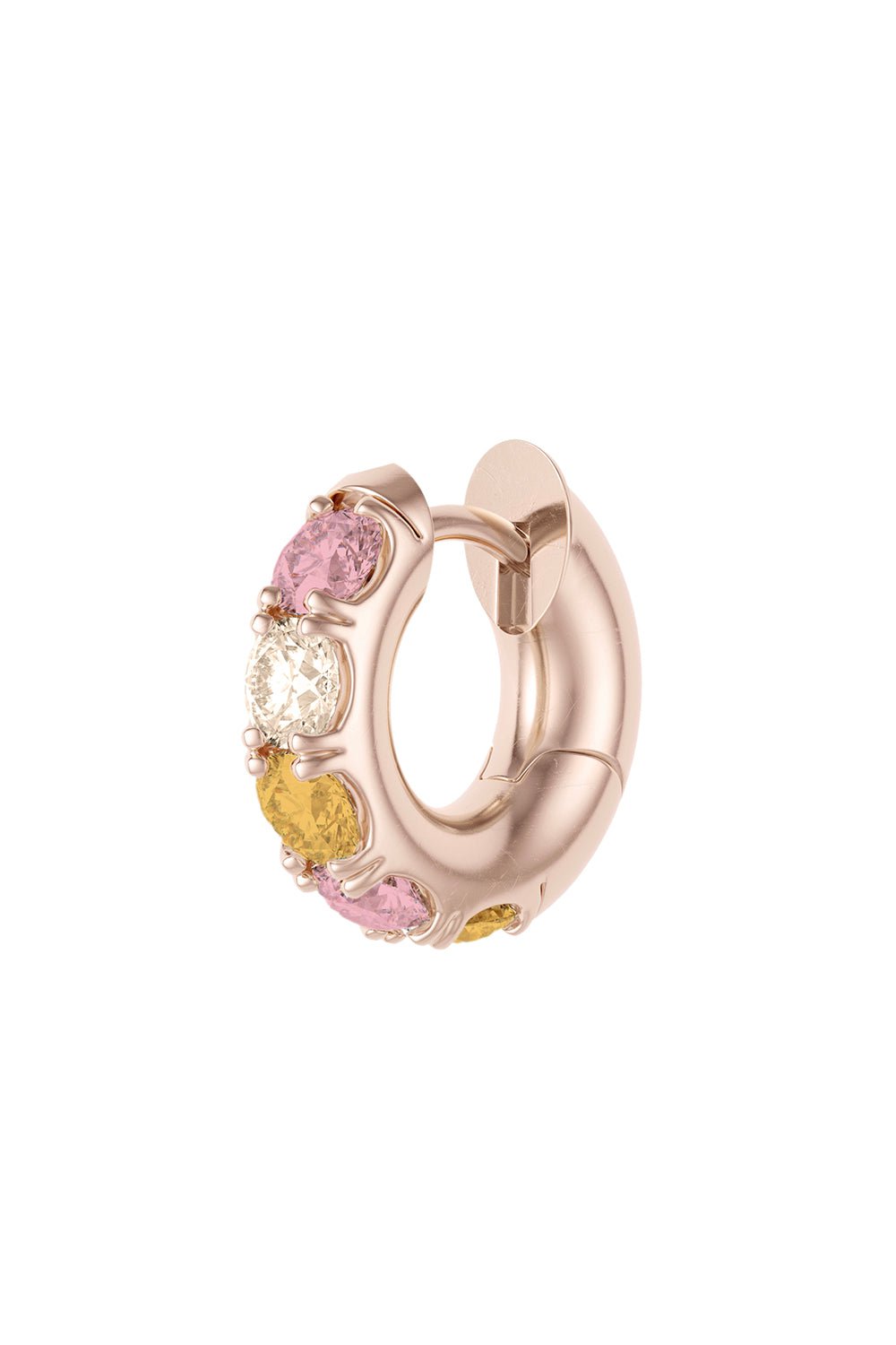 SPINELLI KILCOLLIN-Mini Macro One Row Dusk Hoop Earring-ROSE GOLD
