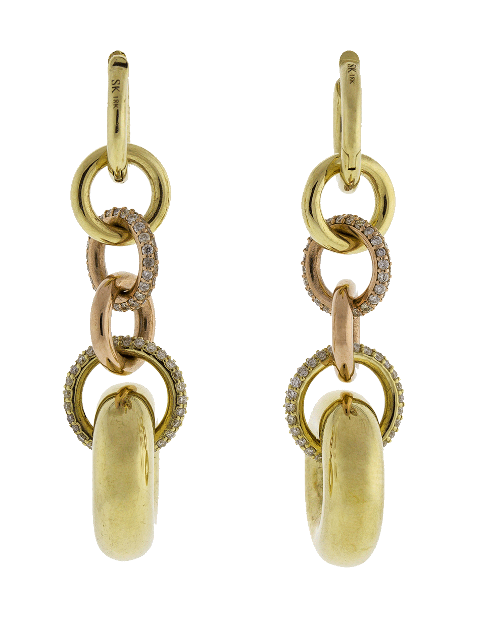 SPINELLI KILCOLLIN-Alexa 6 Linked Hoop Earrings-YELLOW GOLD