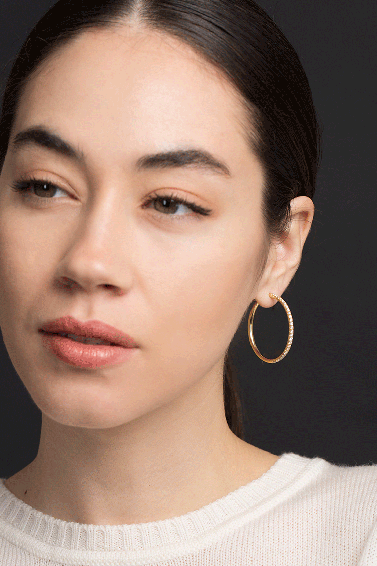 SPINELLI KILCOLLIN-Argo Max Diamond Hoop Earrings-YELLOW GOLD
