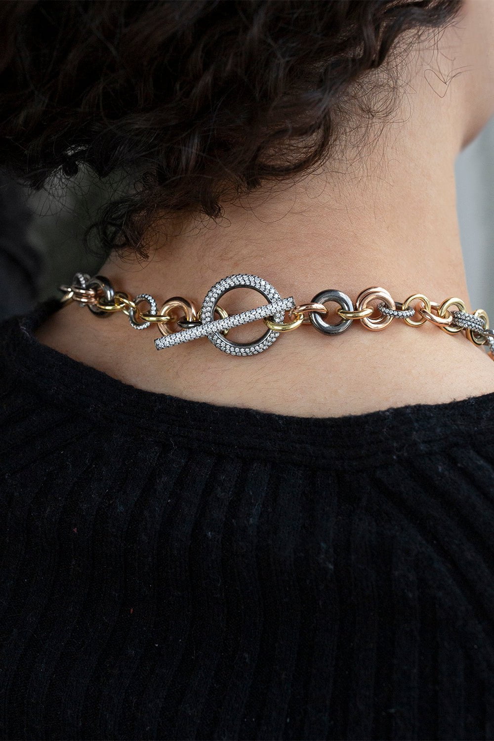 SPINELLI KILCOLLIN-Atlantis MX Pavé Necklace-YELLOW GOLD