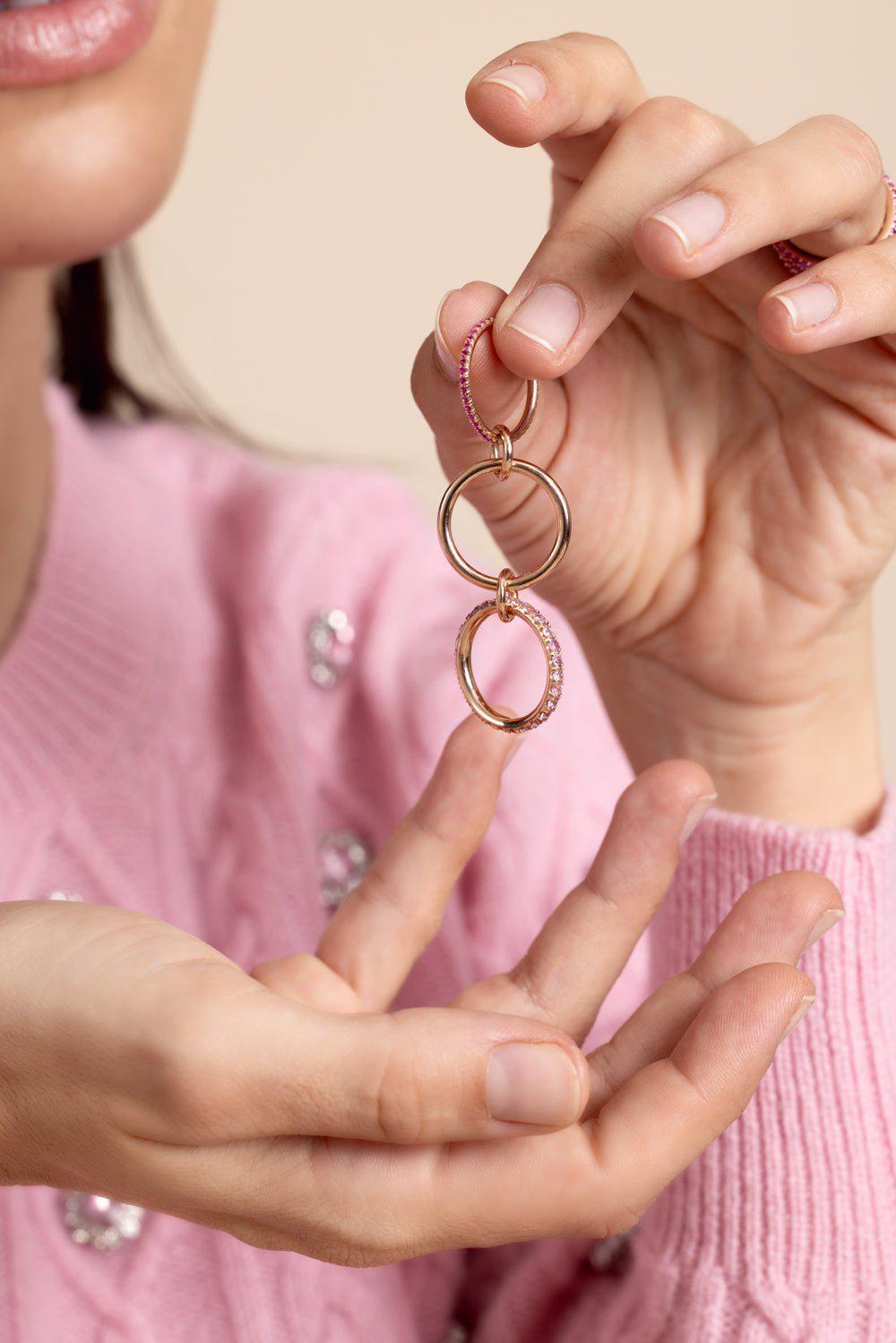 SPINELLI KILCOLLIN-Norah Three Link Ring - Rose Gold-