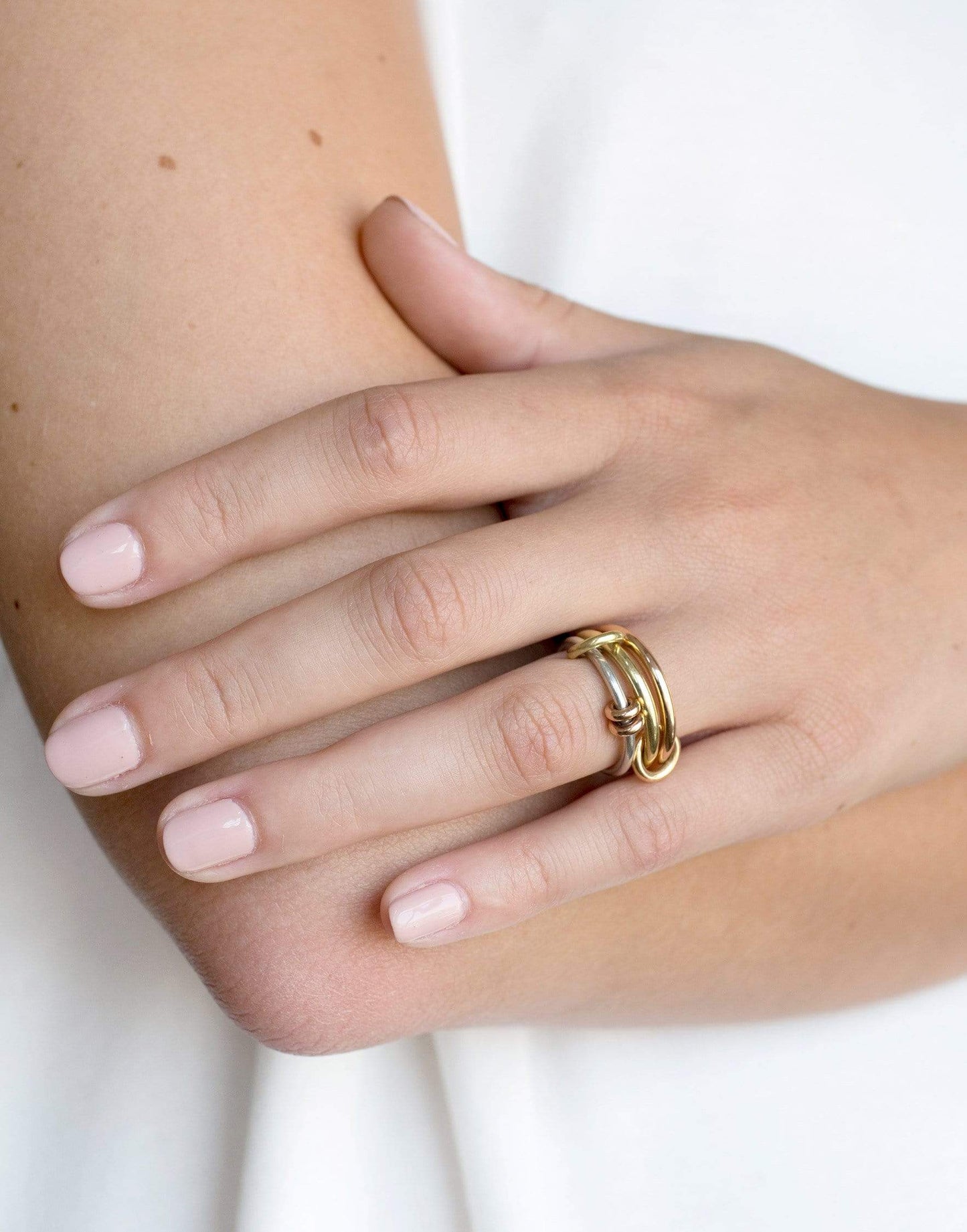 SPINELLI KILCOLLIN-Raneth Mixed 3 Link Rings-ROSE GOLD