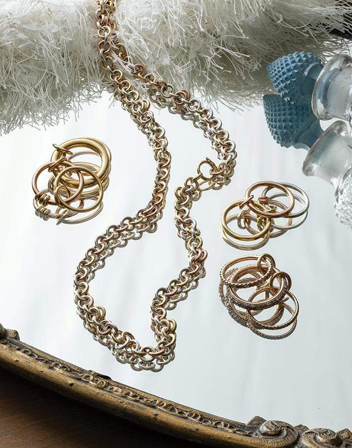 SPINELLI KILCOLLIN-Five Linked Leo Rings-ROSE GOLD