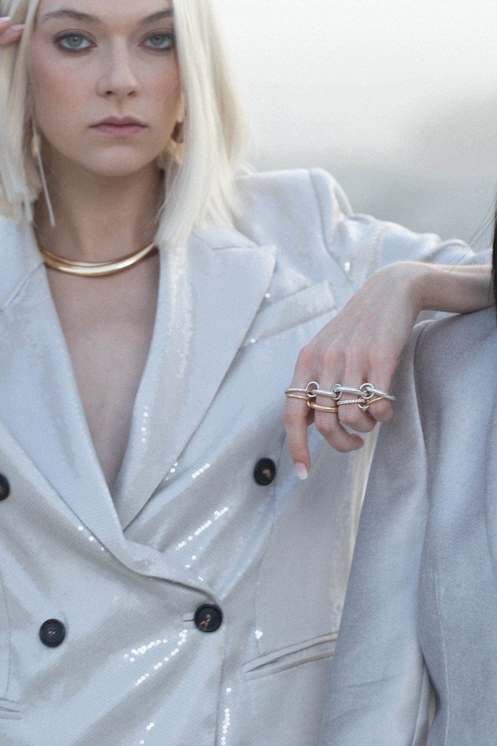 SPINELLI KILCOLLIN-Luna Rose 4 Link Rings-ROSE GOLD
