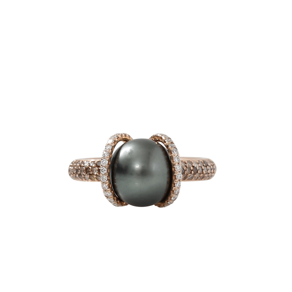 SPINELLI KILCOLLIN-Bluet Pearl And Diamond Ring-ROSE GOLD