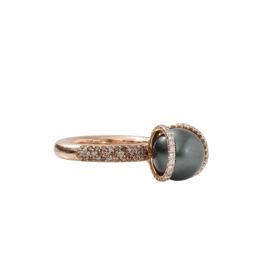 SPINELLI KILCOLLIN-Bluet Pearl And Diamond Ring-ROSE GOLD
