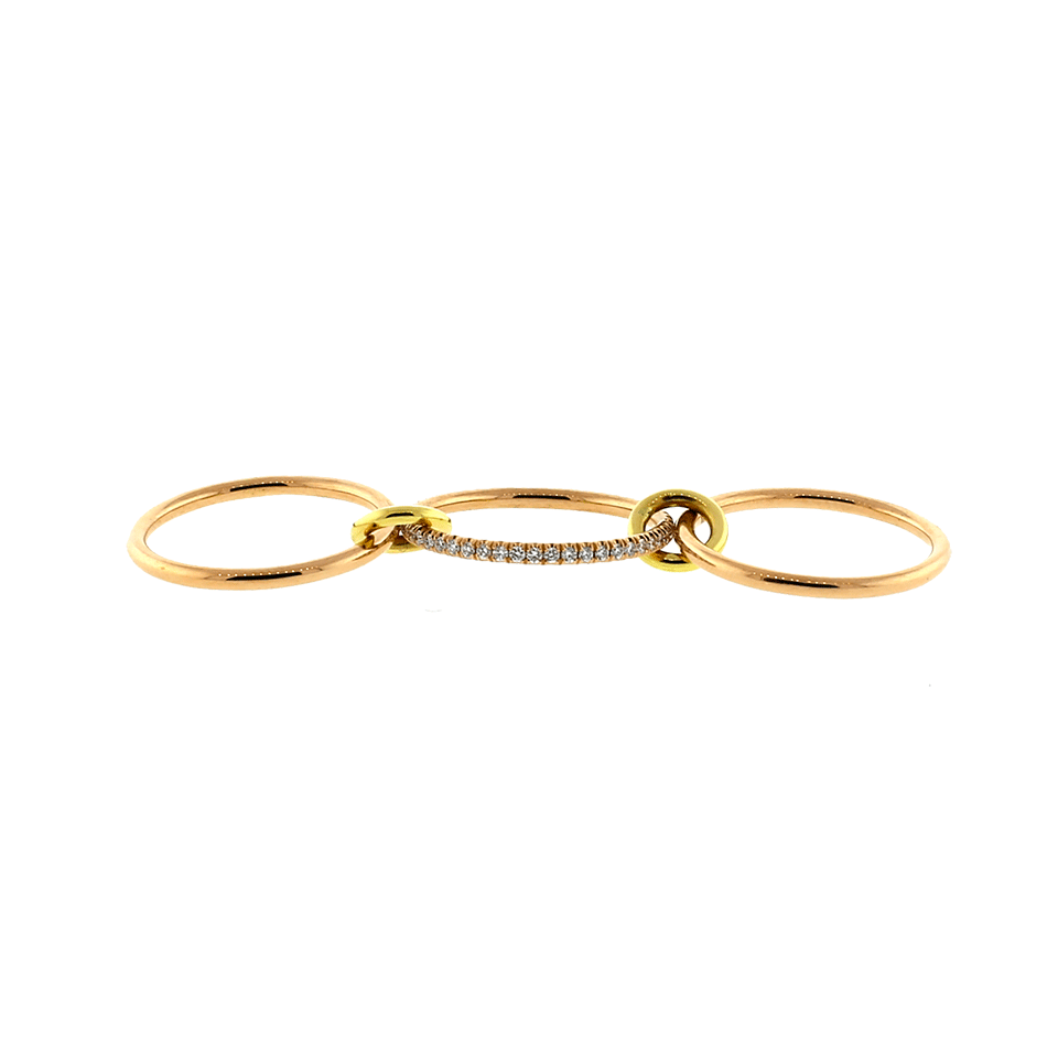 SPINELLI KILCOLLIN-Sonny Three Link Diamond Rings-ROSE GOLD