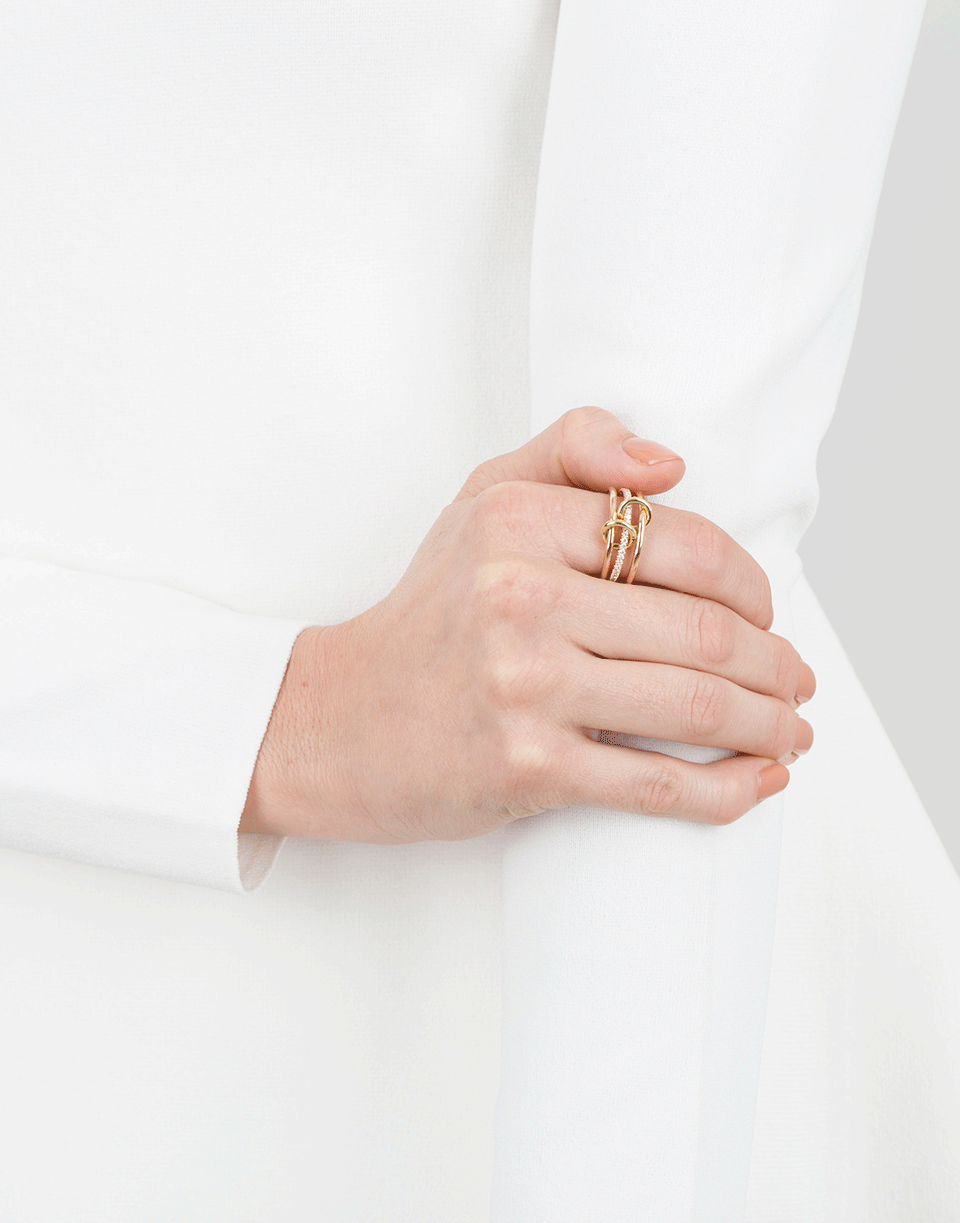 SPINELLI KILCOLLIN-Sonny Three Link Diamond Rings-ROSE GOLD