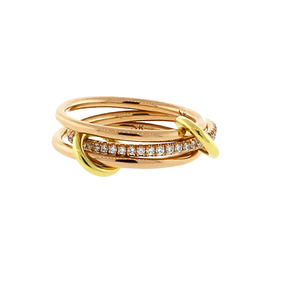 SPINELLI KILCOLLIN-Sonny Three Link Diamond Rings-ROSE GOLD