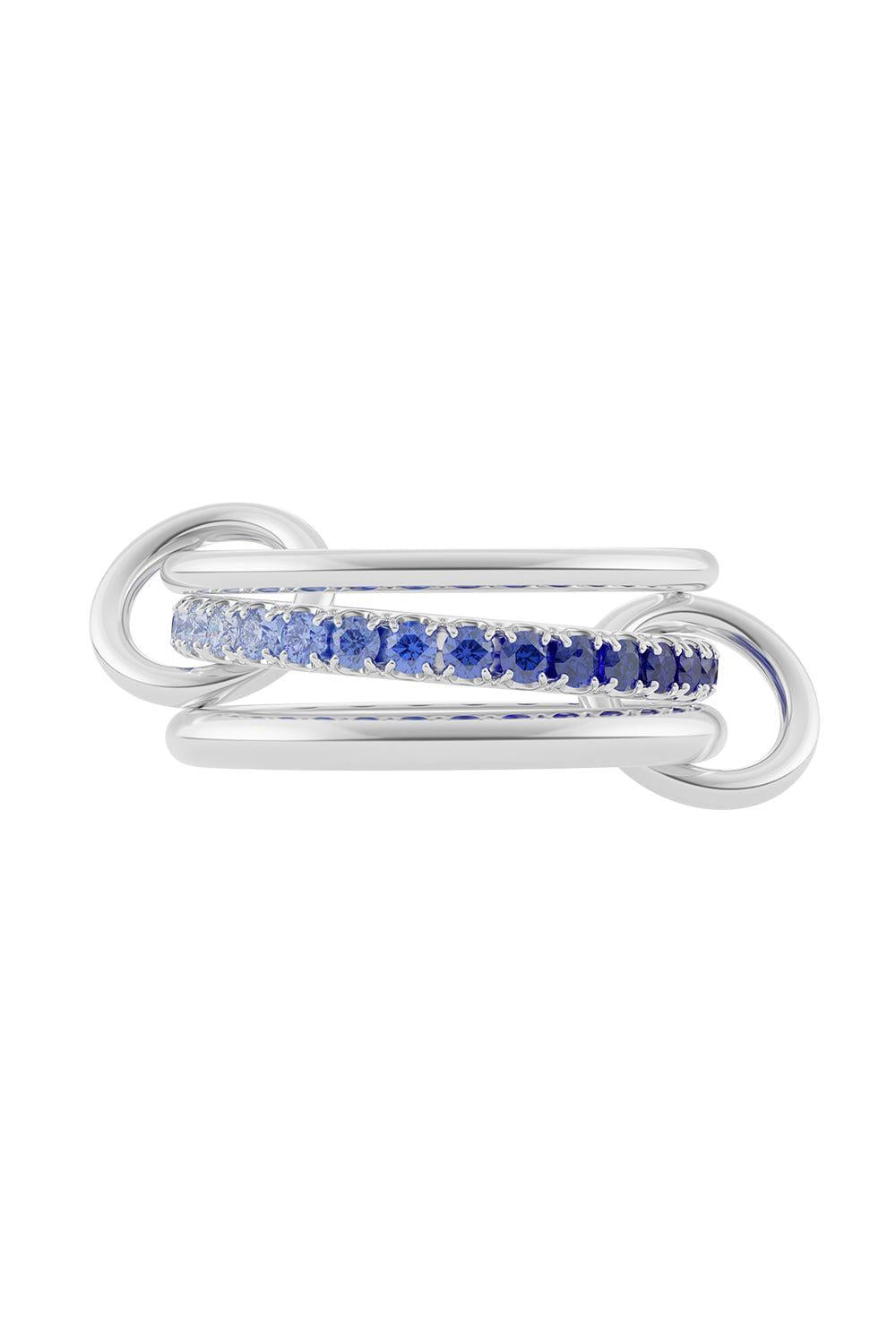 Blue Sapphire Petunia Ring-SILVER-10-JEWELRYFINE JEWELRING-SPINELLI KILCOLLIN