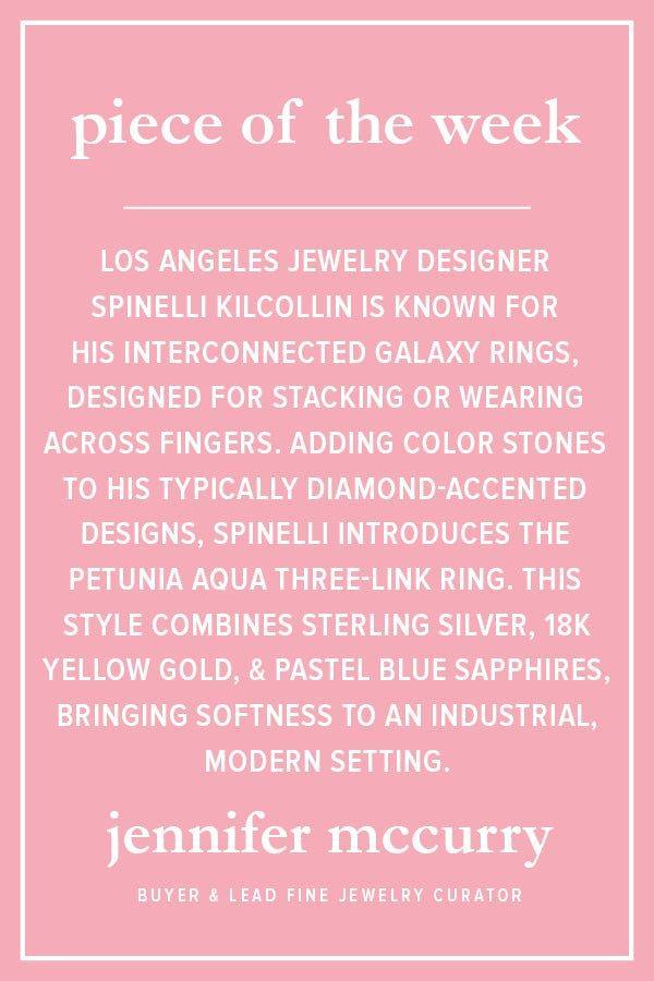 SPINELLI KILCOLLIN-Petunia Aqua Three Link Ring-