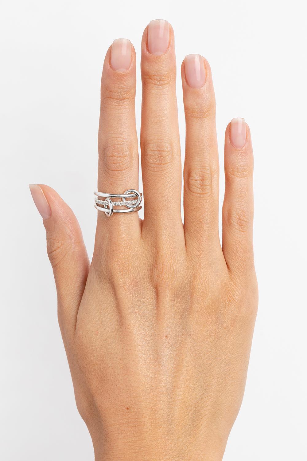 Sonny Three Link Ring-SILVER-6.5-JEWELRYFINE JEWELRING-SPINELLI KILCOLLIN