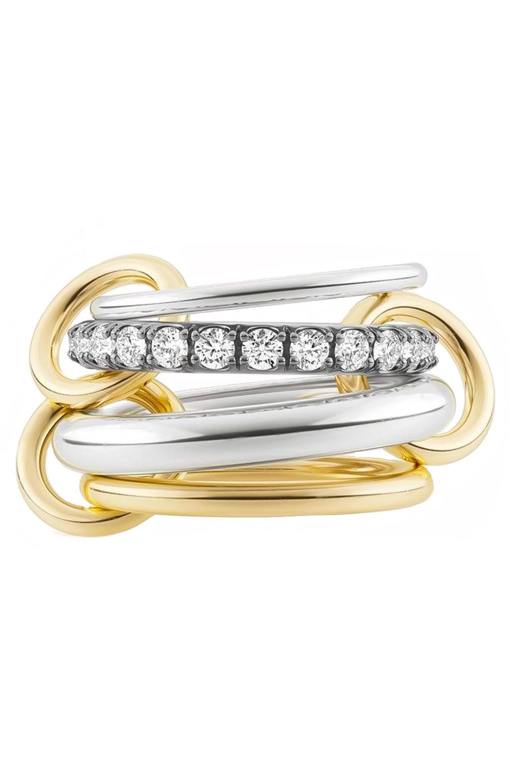 Janssen SG Diamond Four Link Rings-SILVER-7-JEWELRYFINE JEWELRING-SPINELLI KILCOLLIN