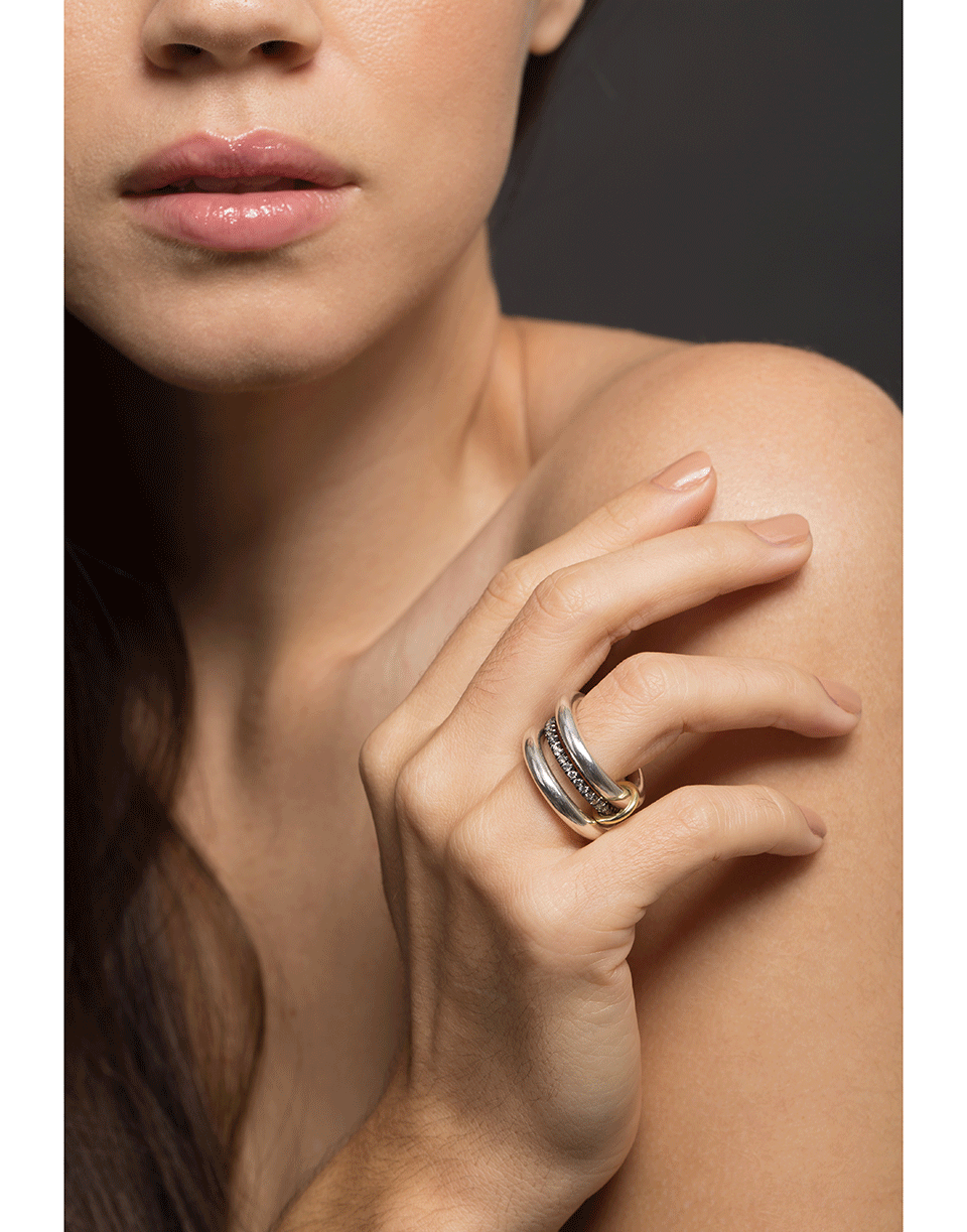 SPINELLI KILCOLLIN-Three Link Libra Nior Rings-SILVER