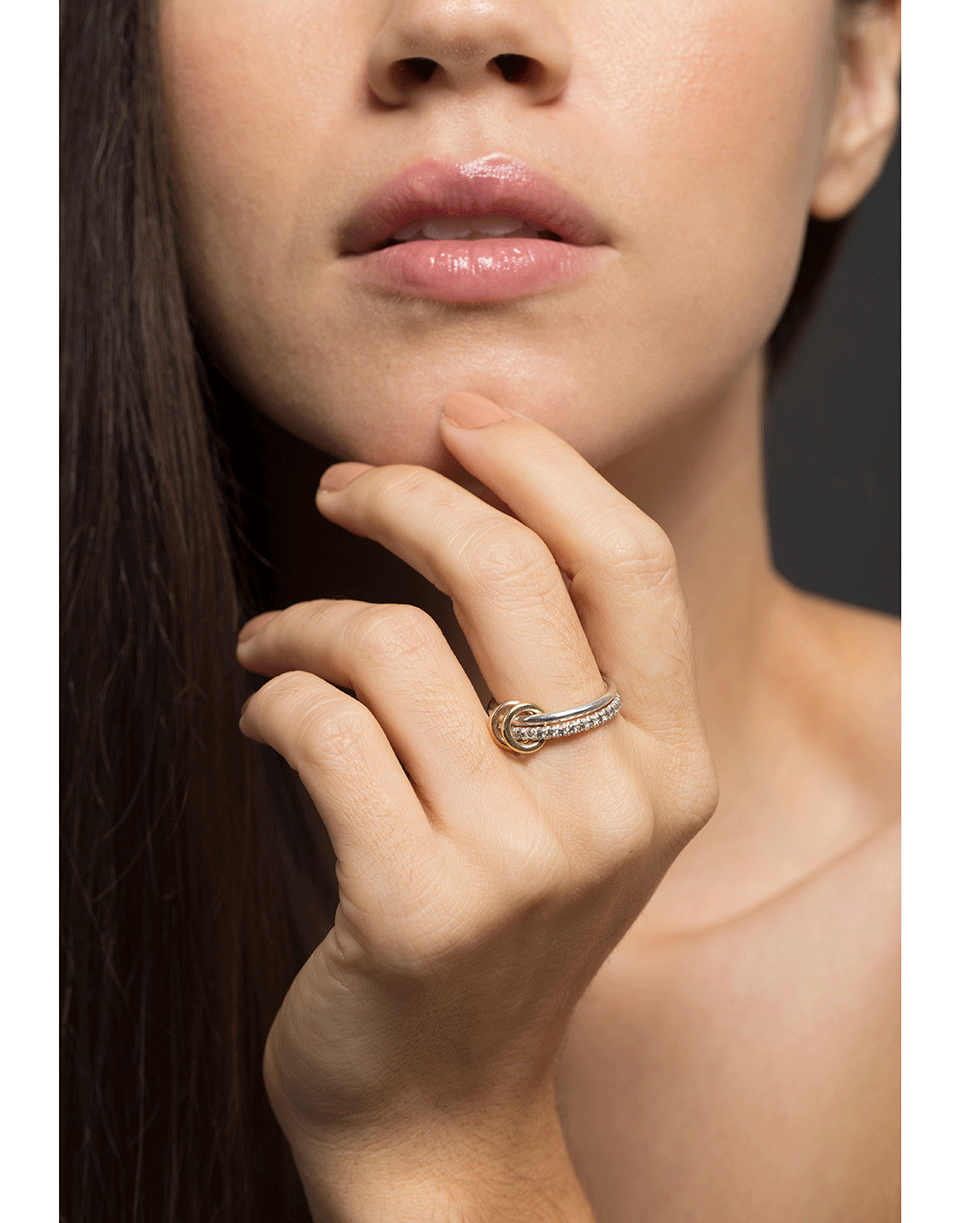 SPINELLI KILCOLLIN-Two Linked Marigold Rings-SILVER