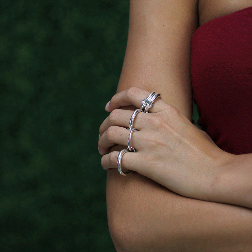 SPINELLI KILCOLLIN-Aquarius Five Link Ring-SILVER