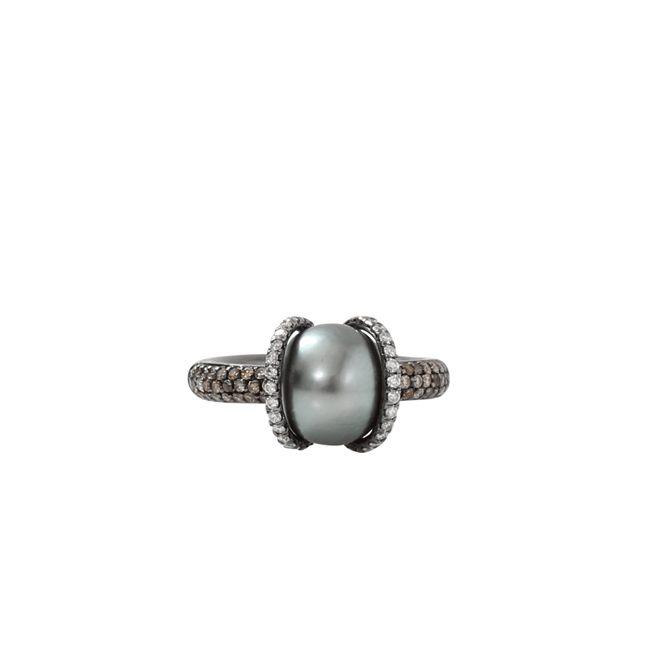 SPINELLI KILCOLLIN-Bluet Pearl And Diamond Ring-SILVER