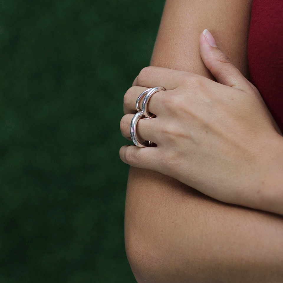 SPINELLI KILCOLLIN-Vela Five Link Ring-SILVER