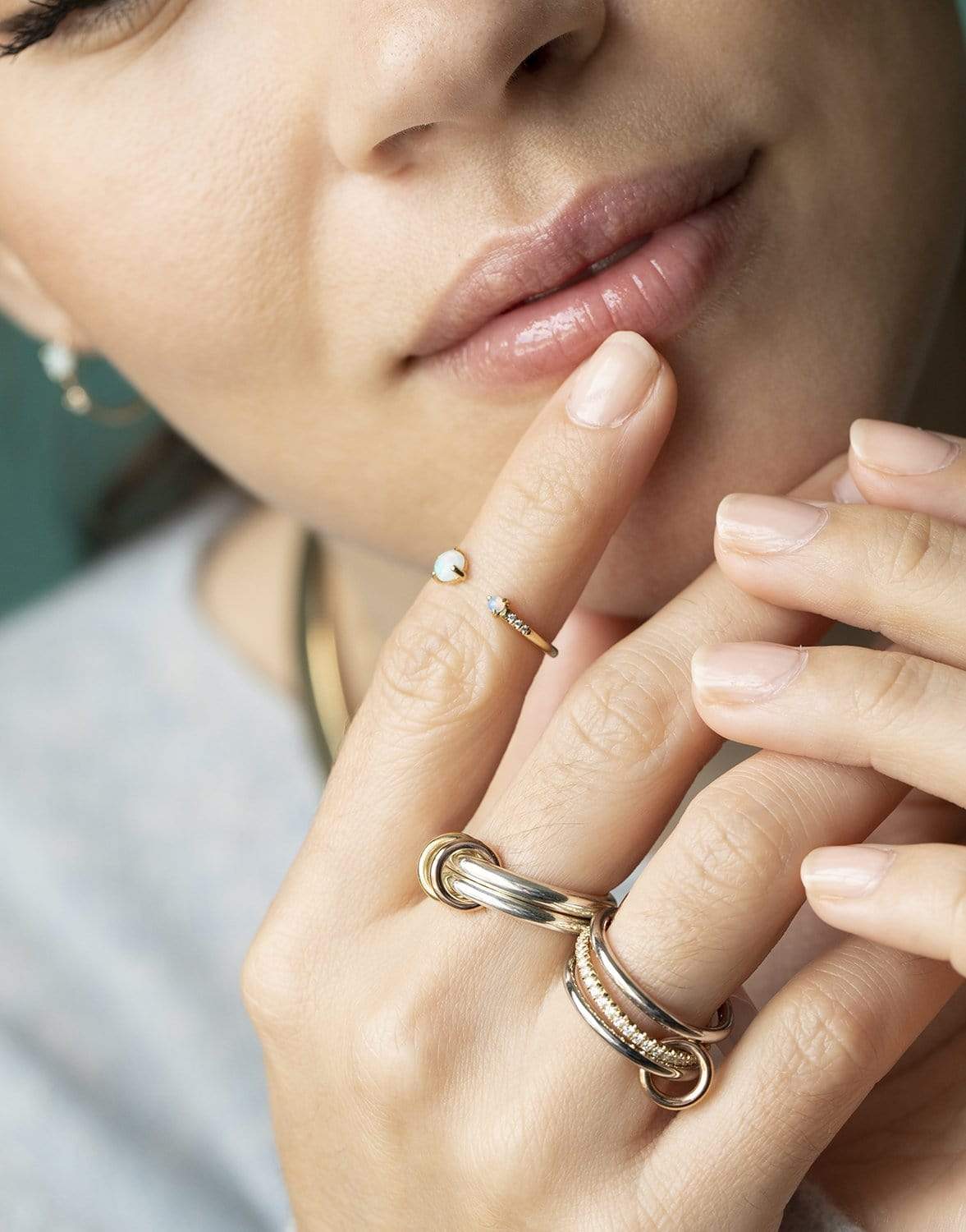 SPINELLI KILCOLLIN-Sonny MX 3 Link Rings-YELLOW GOLD