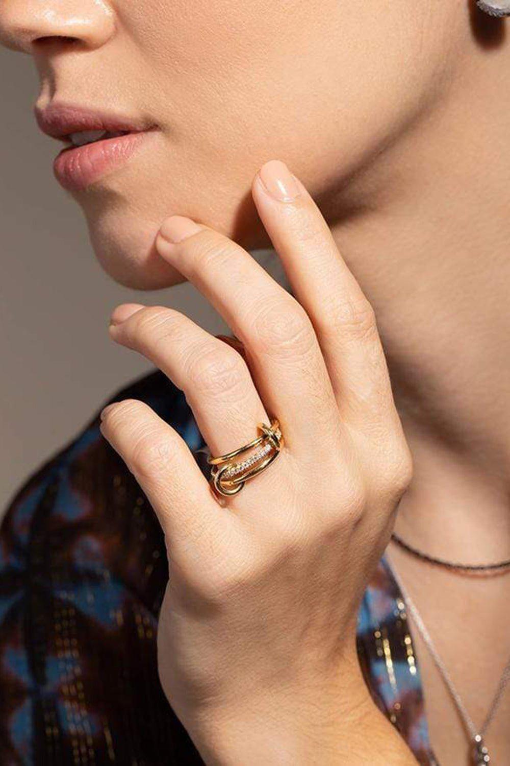 SPINELLI KILCOLLIN-Sonny YG Diamond 3 Link Ring-