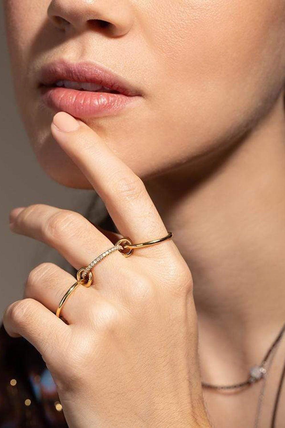SPINELLI KILCOLLIN-Sonny YG Diamond 3 Link Ring-
